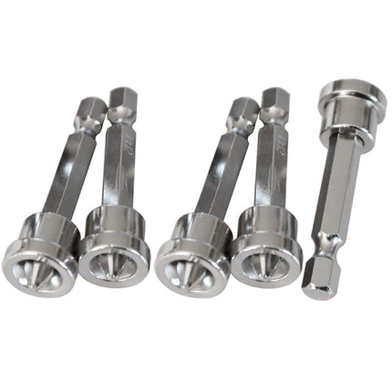5 Pcs Magnetic Positioning Bits Anti Slip Screwdriver Bit Set PH2 Drywall Hex Shank Screwdriver Bits Screw Setter Dimpler Screw Positioning Bit Batch Head (50 mm)