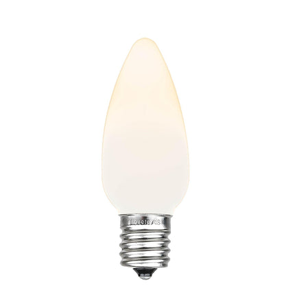 Novelty Lights 25 Pack C9 LED Ceramic Outdoor Patio Party Christmas Replacement Bulbs, Warm White, 3 LED's Per Bulb, Plastic, Energy Efficient
