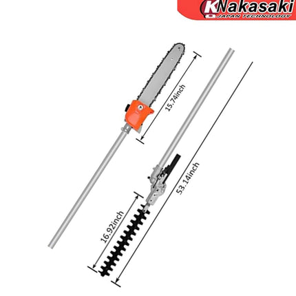 Brushcutter Kit - 63cc 2-Stroke 6 in 1 Professional Gas-Powered Brush Cutter - Gardening Tools - Lawn Mowers, Tree Trimmer, Lawn Car, Weed Eater, Gas Hedge Trimmer, Lawn Edger, Edger, Lawn Aerator