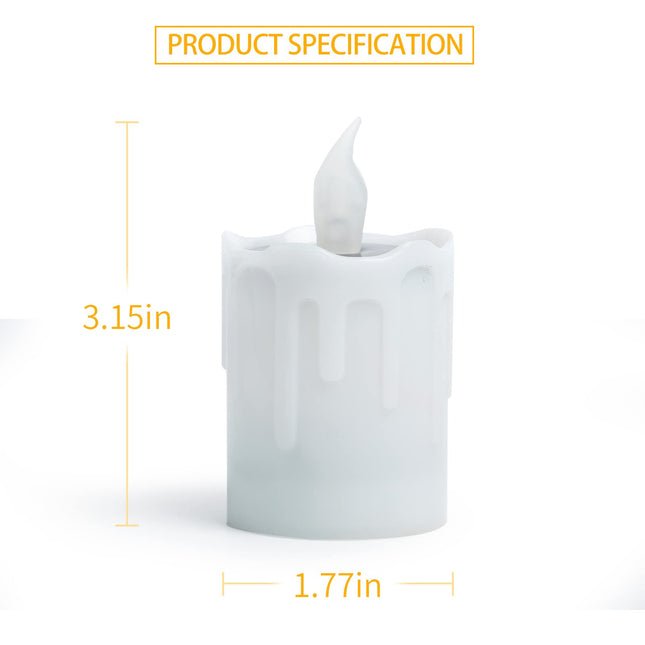 Solar Candle Light, White Light, Solar Charging Tea lamp, 6 fire Wax Lights, Suitable for Weddings, Valentine's Day, Halloween, Christmas, Garden Decoration, etc.