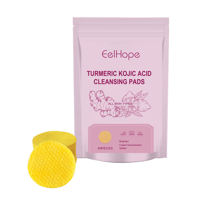 Eelhope Turmeric Acid Gentle Cleansing Pad, Facial Repair Skin Deep Clean, Brightening, Nourishing And Hydrating