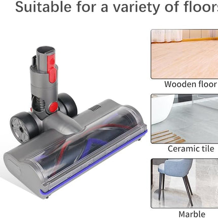 Hestia Vacuum Motorhead Suitable For Dyson V7 V8 V10 V11 V15 Sv10 Sv12 Sv14 Animal Absolute Models Cleaner Head For Dyson Part Cleaner Electric Head 4 Led For Hard Floor Low Carpets