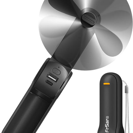 Frsara Portable Handheld Fan Rechargeable, Usb Rechargeable Small Pocket Fan, 2000Mah Battery With Power Bank, Upgraded Long Batt