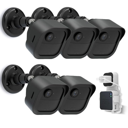 All- Blink Outdoor Camera Wall Mount, Weatherproof Protective Housing and 360 Degree Adjustable Mount with Blink Sync Module 2 Mount for Blink Outdoor Security Camera System (Black 5Pack)