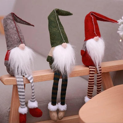 3pcs Christmas decoration long legs Rudolph doll Christmas children hotel mall window decoration