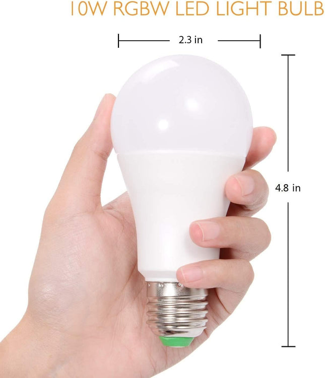 SUNNEST LED Color Changing Light Bulb, 900LM Dimmable E26 10W (60W Equivalent) RGBW, Mood Light Bulb with Timing Remote, 120 Colors Screw Base Lights for Home Decor, Bedroom, Stage, Party