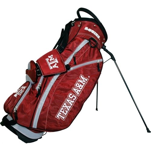 Team Golf NCAA Texas A&M Aggies Fairway Golf Stand Bag, Lightweight, 14-way Top, Spring Action Stand, Insulated Cooler Pocket, Padded Strap, Umbrella Holder & Removable Rain Hood