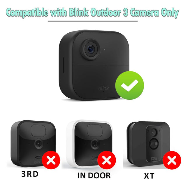 All- Blink Outdoor Camera Wall Mount, Weatherproof Protective Housing and 360 Degree Adjustable Mount with Blink Sync Module 2 Mount for Blink Outdoor Security Camera System (Black 5Pack)