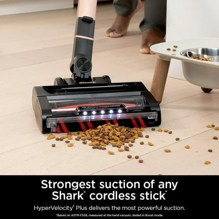 Shark Iz840H Stratos Cordless Vacuum With Clean Sense Iq, Duoclean Powerfins Hairpro, Includes Crevice Tool, Up To 50 Minute Runtime, Rose Gold Reed
