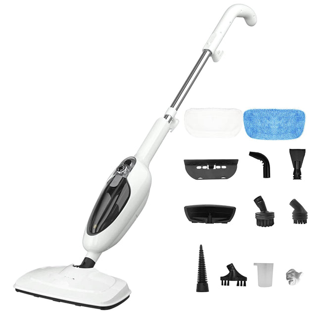 Steam Mop For Hardwood Cleaning, Steam Cleaner, Multipurpose Adapter Accessories, Floor Steamer, Lightweight, 20Ft Power Cord, 2 Pads, 1200W, 300Ml Water Capacity, 18 Secs Heat Up By Sandoo, Sc1050
