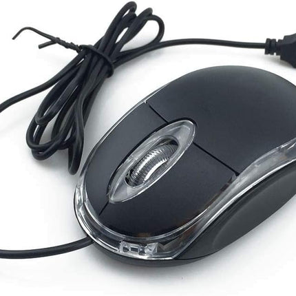 UM2030AK Black USB Optical 3-Button 3D Mouse Scroll Wheel LED Light Mouse Mice for PC Laptop Computer