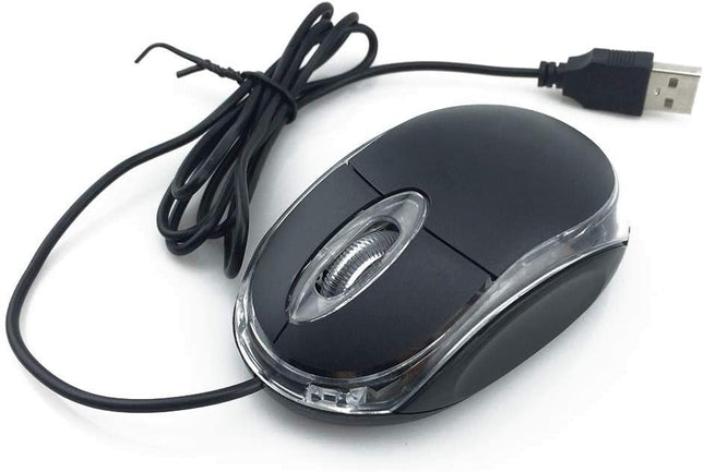 UM2030AK Black USB Optical 3-Button 3D Mouse Scroll Wheel LED Light Mouse Mice for PC Laptop Computer
