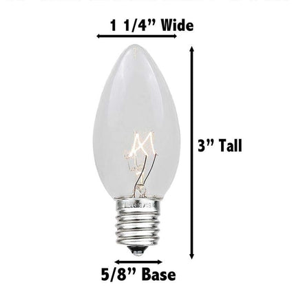 ‎Novelty Lights 25PK C9 LED Plastic Filament Outdoor Christmas Replacement Bulbs LED Christmas Bulbs, Led Bulbs, Replacement Outdoor Light Bulbs, C9 Light Bulbs (Red)