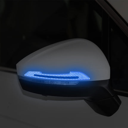 KelenateÃƒâ€šÃ‚Â® (Blue) 2 Pcs Car Reflective Stickers Super Reflective Rearview Mirror Trim Stickers Car Anti-Collision Strips Reflective Anti-Scratch Protection Compatible with Opl Atra