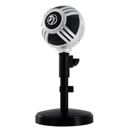 Arozzi - Sfera Professional Grade Gaming/Streaming/Office USB Microphone - Cardioid, Cardioid -10dB, and Omnidirectional Polar Patterns, Boom Arm Compatible - Silver