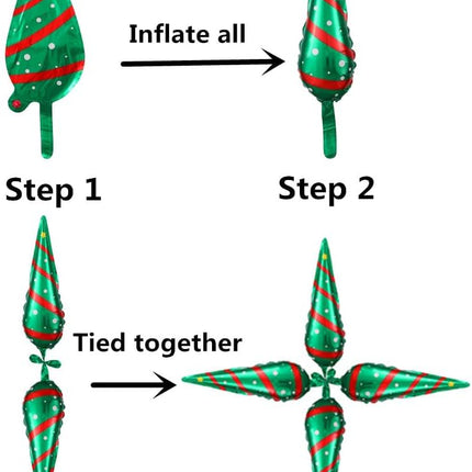Christmas Balloon Garland Arch Kit Red Green Candy Cane Balloon Gingerbread Man Balloon Exploding Star Balloon for Christmas Party Decorations