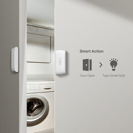 TP-Link Tapo Door Sensor Mini, REQUIRES Tapo Hub, Long Battery Life w/ Sub-1G Low-Power Wireless protocol, Contact Sensor, 22mm Wide Gap Allowed, Real-Time Notification, Smart Action (Tapo T110)