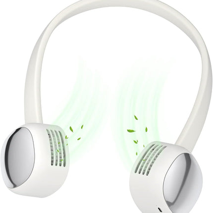 Bemodst Portable Neck Fan, 2000 Mah Battery Operated Wearable Personal Fan, Leafless, Rechargeable, Headphone Design, Usb Powered