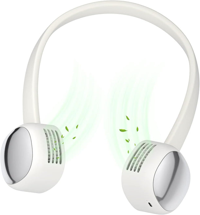 Bemodst Portable Neck Fan, 2000 Mah Battery Operated Wearable Personal Fan, Leafless, Rechargeable, Headphone Design, Usb Powered