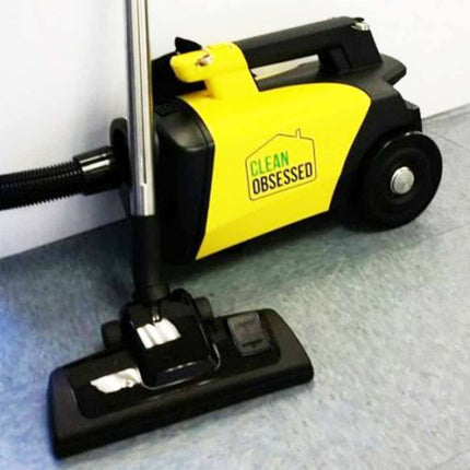 Clean Obsessed Commercial Hepa Canister Vacuum Co711 Cleaner, Yellow