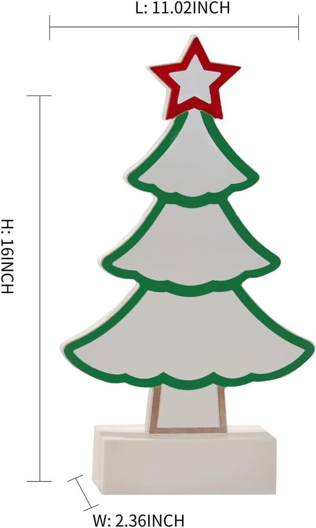 Table Top Christmas Tree,Infinity Christmas 3D Tree Decor, USB Or Battery Operated Small Christmas Light Up Tree Decor for Christmas Decoration