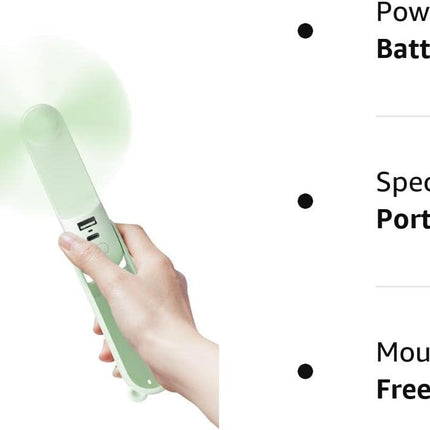Jisulife Handheld Fan With 4500 Mah Powerbank Max 46 Hours Runtime,Pocket Fan Portable Battery Operated Or Usb Powered Folding