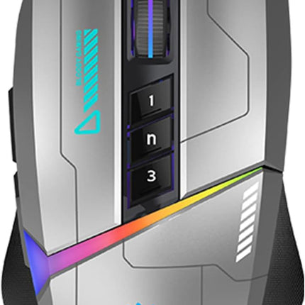 Bloody W60Max Wired RGB FPS Gaming Mouse, 10000 CPI, All Buttons Programmable, 2000Hz Report Rate, 250 IPS, 4M Onboard Memory (Gungrey)