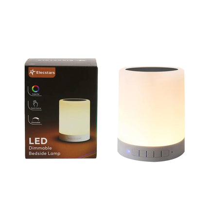 Elecstars Touch Bedside Lamp - with Bluetooth Speaker, Dimmable Color Night Light, Outdoor Table Lamp with Smart Touch Control, Best for Men Women Teens Kids Children Sleeping Aid