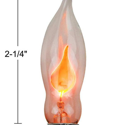 SUNSGNE Christmas Flicker Flame String Lights, 10Ft Amber Flame Lights Outdoor Patio Lights C18 Christmas String Lights for Outdoor Halloween Christmas Decoration- Green Wire