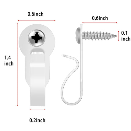 36 Pack Light Hanger Hooks, White Stainless Steel Screw in Hooks for Hanging Outdoor Lights, Christmas Light Hooks, Small Screw Hooks for Hanging Patio Light, Holiday Decor, Wind Chimes