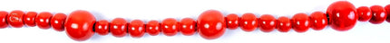 CraftMore Red Wood Bead Garland 6 Feet
