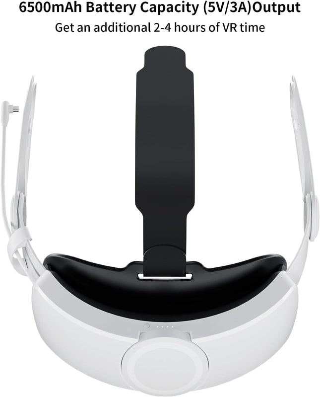 ANNAPRO Battery Head Strap Compatible with Meta Quest 3, Elite Strap with 6500mAh Battery for Oculus/Meta Quest 3 Accessories, Enhance Comfort and Extend Playtime