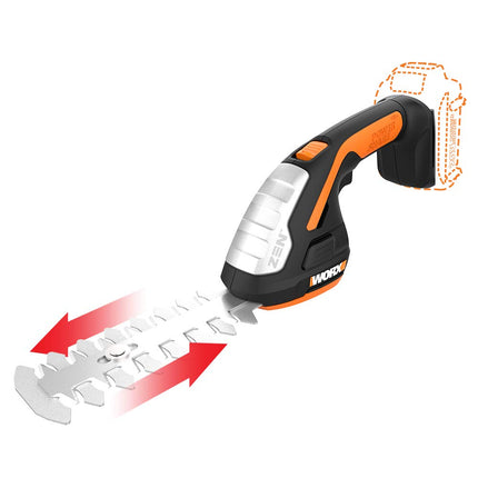 WORX WG324 20V Power Share 5” Cordless Pruning Saw (Battery & Charger Included) and WG801.9 20V Power Share 4" Cordless Shear and 8" Shrubber Trimmer (Tool Only)