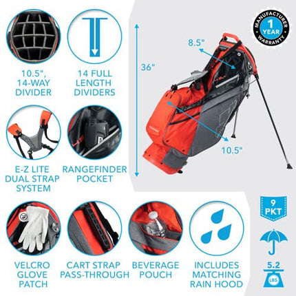 Sun Mountain Mens 2022 4.5LS 14-Way Stand Bag Black
