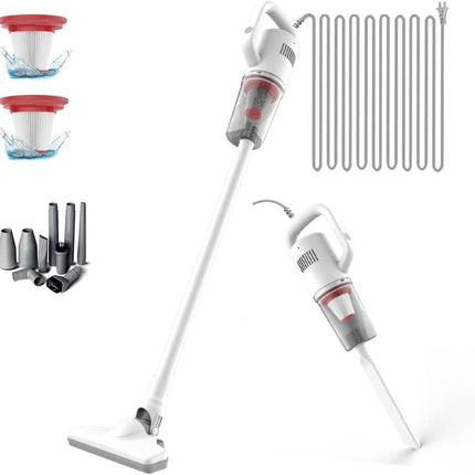 Stick Corded Handheld Vacuum Cleaner 26Ft Cord Electric Broom For Pet Hair Hardwood Floor Cat Litter Carpet Cleaning