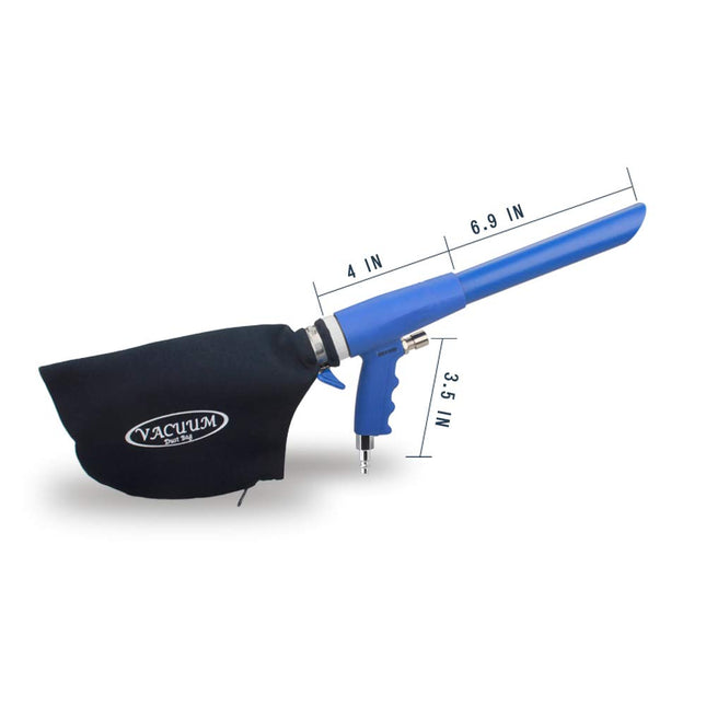 Sakai Air Powered Vacuum Kit 2 In 1 Function Air Vacuum Blow Gun And Suction Vacuum Pneumatic Vacuum Cleaner Kit With 3 Type Tube And Rotatable Brush