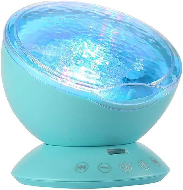 Night Light Projector, Ocean Wave Night Light for Kids Room, Remote and Timer, 7 Light Modes and Bulit-in Sound Machine, Mermaid Decor Birthday Christmas s (Blue)