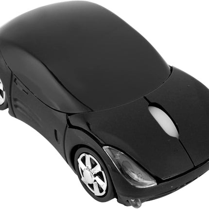 ASHATA Wireless Mouse, 2.4G Sport Car Shaped Mouse Bluetooth Optical Mouse with USB Receiver,Portable Cute 1600DPI Mouse for PC Desktop Laptop Tablet Gaming Office(Black)