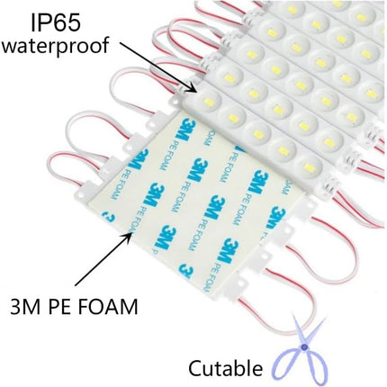 100pcs LED Module DC12V Replacement Lights Inflatables for Christmas Waterproof Led Storefront Lights Window Back Lights for Sign DIY Indoor Outdoor (White)