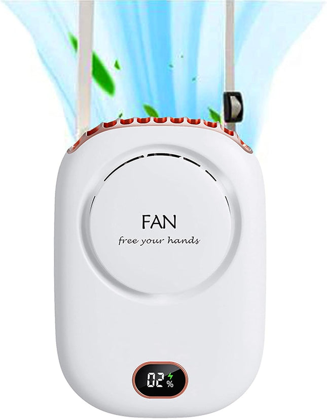 Mini Personal Fan Portable And Rechargeable With Lanyard Bracket Can Hanging Neck Put On Desk Clip Waist Outdoor Cooling