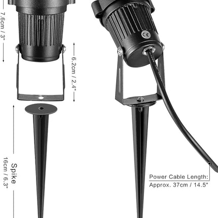 OurLeeme Lawn Flood Light Stake, 2-in-1 Waterproof Outdoor Remote controlle Landscape Lighting Spotlight Wall Light for Yard Garden Driveway Pathway Pool(2 Pack)