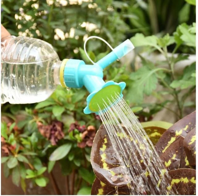 2In1 Watering Sprinkler Water Bottle Plastic Sprinkler Nozzle Flower Waterer Supplie Garden Tool Portable Household