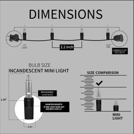 100LIGHTS PINK Extra-Bright With End Connectors Christmas Decorative Lights 5.98m UL Mini String Light Set Waterproof for Home Garden Holiday Christmas Tree Party Patio Decor Wedding