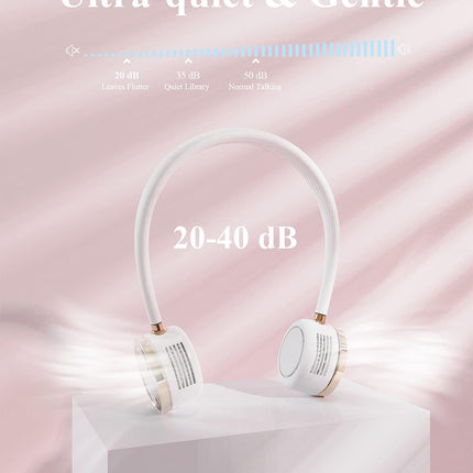 Minthouz Portable Neck Fan, 3 Speeds Wearable Personal Fan Hands Free Bladeless Fan, 2000Mah Rechargeable Battery Operated Usb