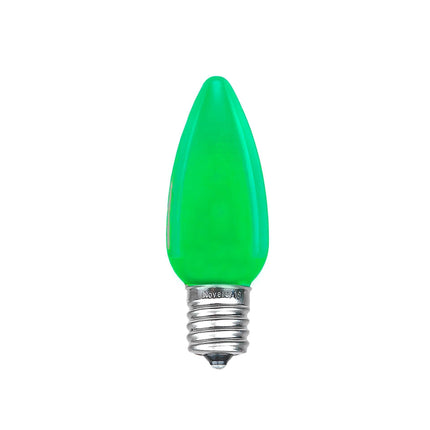 Novelty Lights 25FT C9 LED Ceramic Christmas Lights (25 Bulbs) Novelty Lighting, C9 Christmas Lights Outdoor (Green)