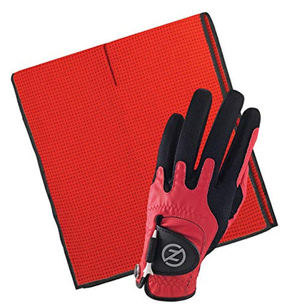 Zero Friction Golf Stand Bag, Bonus 40" Golf Towel & Men's Universal-Fit Golf Glove Included