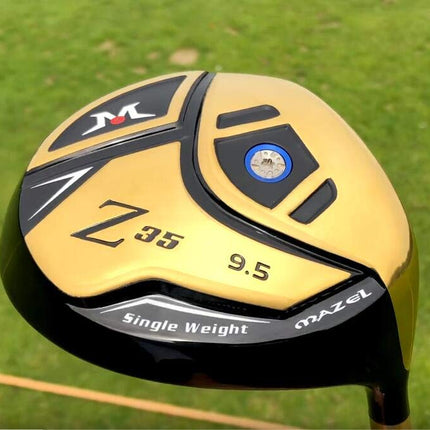 MAZEL Titanium Gold Golf Drivers for Men,9.5 Degree,Flex S,Right Handed,460CC