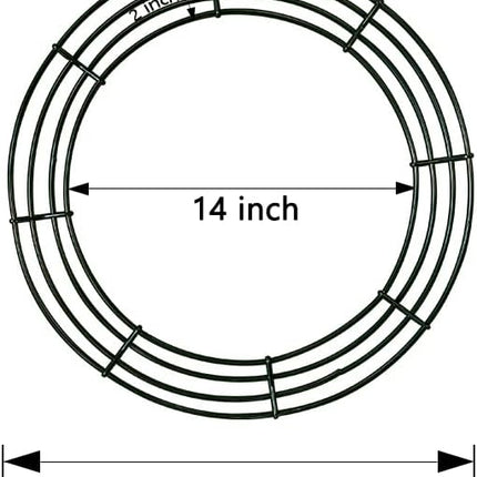 12 Pack 18'' Metal Wreath Frame Green Wire Wreath Rings for Christmas Year Party Home Decor DIY Crafts Supplies