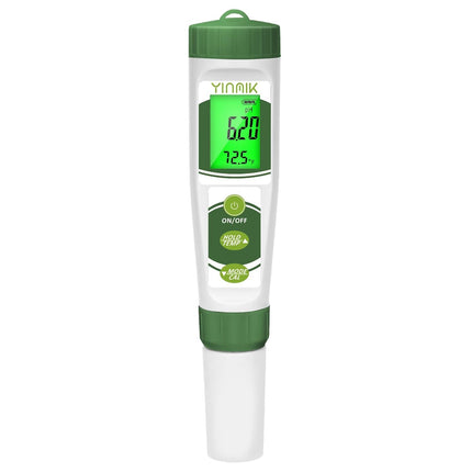 YINMIK pH EC Meter for Water Hydroponics, Digital PPM Meter for Nutrients | Measure pH PPM Conductivity Temperature of Hydroponic Base Water and Nutrients, EC pH TDS Meter for Water, Aquarium, Pool