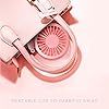 Hands Free Portable Fan,Neck Band Design,Adjustable Speeds With Light,90°Foldable Handle,Usb Rechargeable Power For Tabletop